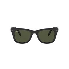 Óculos de Sol Ray-Ban Folding Wayfarer 0RB4105 601S Tam 54 / Preto Fosco - Lentes Verde