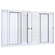 Janela de Correr Alumínio 6 Folhas Lucasa Eccellente 100cmx200cm Branco