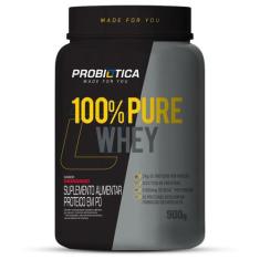 100% Pure Whey Pote 900G Probiotica Whey Concentrado Bcaa