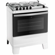 Fogão Atlas Agile UP 5 bocas automático mesa de inox Branco Bivolt