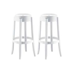 Banqueta Sala de Jantar Shine UZ8007 Kit 2 Un Polipropileno Branco - Kappesberg