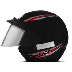 Capacete Aberto Feminino Masculino Mixs Up, PRETO FOSCO, 56