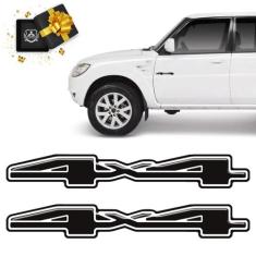 Par Adesivos 4x4 Pajero Tr4 2014/16 Emblema Lateral Resinado - SPORTIN