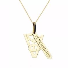 Colar Cordão Gargantilha Veterinária Com Plaquinha - Milena Folheados