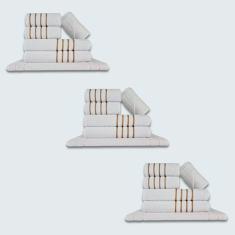 Jogo De Toalhas 18 P?s Cole??o Montreal 100% Algod?o Branco