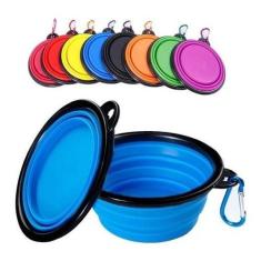 Comedouro Portátil De Silicone Para Cachorros E Gatos 17x6 - Cim Pets,