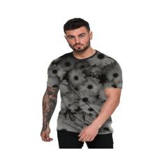 Camiseta Masculina Flores Margaridas Brancas Top - Di Nuevo, Cinza, XX