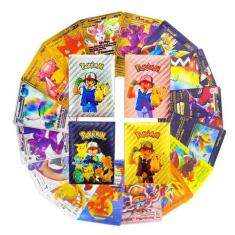 Deck com 55 Cartas de Pokemon Cards Sem Repetição Cartinhas, Preto