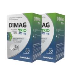 Kit 2 Dimag Trio Magnésio Bisglicinato Taurato e Malato 60 Caps Maxinu