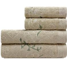 Jogo De Toalhas 4 Peças - Banho e Rosto Algodão Antipiling Yuna Karste