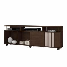 Rack Atraente Para Tv Até 75 Polegadas Jcm Movelaria Café Off White