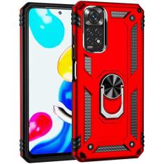 SORAKA Capa para Xiaomi Redmi Note 11 com suporte para anel Capa Slim Fit de TPU macio Capa Redmi Note 11S com placa de metal para suporte magnético de telefone para carro