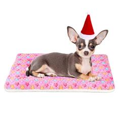 Mora Pets Almofada para cama de cachorro ultra macia para animais de estimação com estampa de estrela fofa tapete lavável para cães grandes, médios e pequenos reversível de lã, tapete para canil,