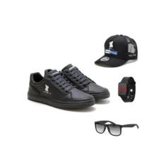 Tênis Polo Masculino + Boné + Relógio + Óculos-Masculino