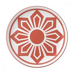 Chinesa Chinesa Flor Vermelha Padrão Tradicional Prato Decorativo Porcelana Salver Prato de Jantar