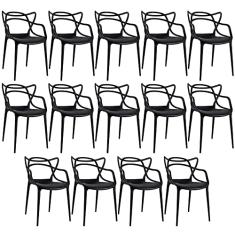 Loft7, KIT - 14 x Cadeiras Masters Allegra - Preto