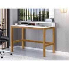 Escrivaninha 110cm California Tebarrot Branco/Amêndoa