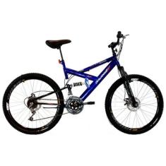 Bicicleta Aro 26 MTB 18V Full Suspention Duplo Freio a Disco Max 260 A