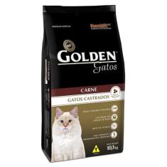 Ração Golden Gatos Adultos Castrados Carne 10Kg - Premier, Carne, Carn