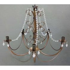 Lustre Rustico Colonial para Iluminação de Sala de Jantar Grande