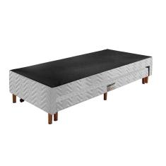 Cama Box Base C-auxiliar Com Auxiliar Sommier Rústico Bordado White (88x188x30) - Paropas