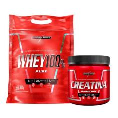 Kit 100% Pure Whey Protein 900g + Creatina Hardcore 300g - Integralmed