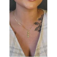 Colar Com Pingente De Menino Banhado Em Ouro 18k - Floratta Joias