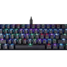 Teclado Mecânico Gamer Motospeed Ck61 Preto Switch Azul Rgb