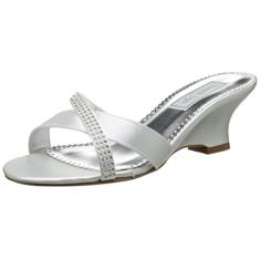 Touch Ups Sandália feminina Flair Wedge, Branco, 9.5