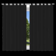 Cortina Blackout Preto Com Alça Para Varão 280x220cm - Vida Pratika