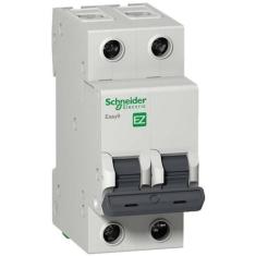 Mini Disjuntor C Bipolar 16A Schneider, Cinza