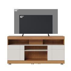 Rack para Tv até 47 Polegadas 2 Portas Yara Colibri, Freijo/Off White