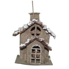 Enfeite De Natal Casinha Natalina Marrom De Natal 14Cm