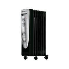 Aquecedor a Óleo Mondial A-06 Portátil, Preto e Prata, 220V