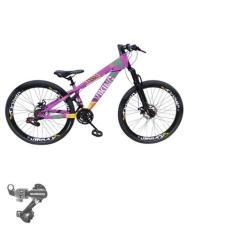 Bicicleta Aro 26 Vikingx Tuff 25 Cambio Shimano Quadro Aluminio Mtb Fr
