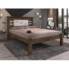 Cama com Detalhe Cabeceira Casal Lavínia Malbec e Off White - Framar