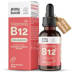 Vitamina B12 Drops Metilcobalamina 414% Vegan Easy Boost 30ml