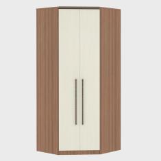 Guarda Roupa Modulado Connect 100 cm Canto Diagonal 2 Portas Luciane Móveis.