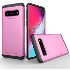 SORAKA Capa para Samsung Galaxy S10 5G com porta-cartões Capa para carteira Capa blindada para Samsung Galaxy S10 5G Capa para PC TPU de camada dupla Capa à prova de choque