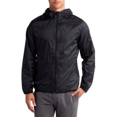 Jaqueta Corta Vento Impermeável Masculino Leve e Confortável Estilo Casual Liso-Masculino