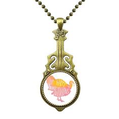 DIYthinker Colar com estampa de aquarela de peru no dia de Ação de Graças, joia de guitarra antiga,