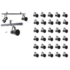 Kit 30 Spot Trilho Perfilado Eletro calha Par20 Bulbo OL7