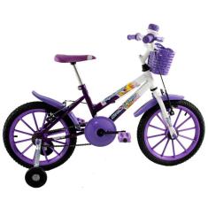 Bicicleta Infantil Aro 16 Milla com Cestinha cor Violeta