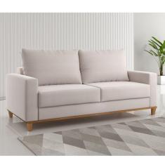 Sofá Living 3 Lugares 181cm Lívia Viero Amendoa