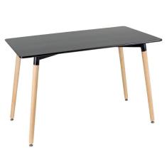 Mesa Retangular Eames 60 X 120 Cm Preto Preto