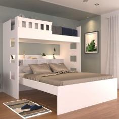 Beliche Queen com Nichos e Grade de Proteção U233537 Foscarini Branco