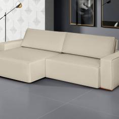 Sofá Siena - Retrátil / Reclinável 220 Cm- Veludo Marfim