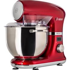 Batedeira Planetária Digital Oster Bowl Inox 5L, Vermelho, 220V