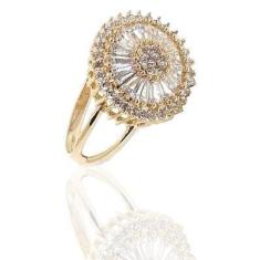 Anel de ouro 18k Pizza com Pedras - Elegancy Joias, 20