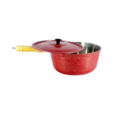 Caçarola Panela De Alumínio Craqueada Cabo De Madeira 18cm - DIVIFORTE